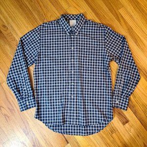 Men's Billy Reid Blue Plaid Button Up Shirt